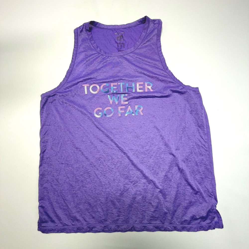 Peloton Tank Top Womens Medium Purple Together We Go‎ Far Workout